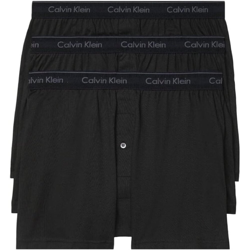 Men's Cotton Boxer Briefs 3-Pack Breathable Knit Elastic Waist Comfortable Fit